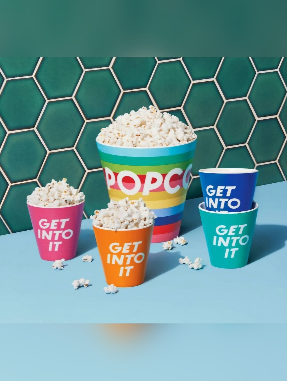 NWT Tabitha Brown Popcorn Bowls & Cups Set